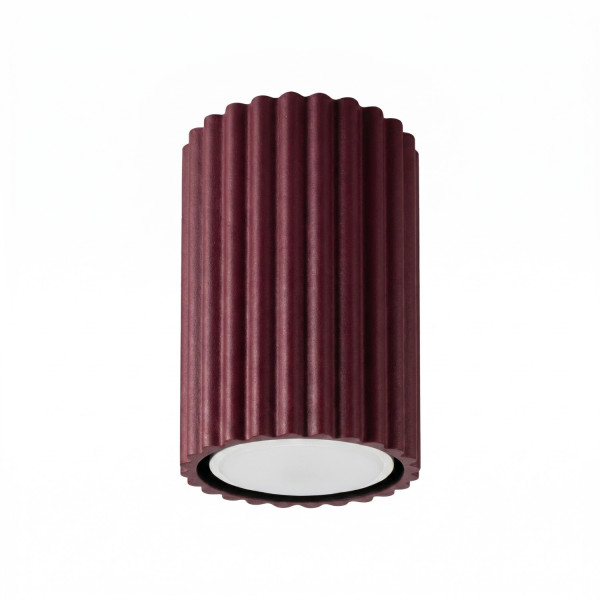 Plafon aluminiowy kwadratowy burgundowy 10cm KARBON 10 z serii KARBON SL.1917 - Sollux Lighting