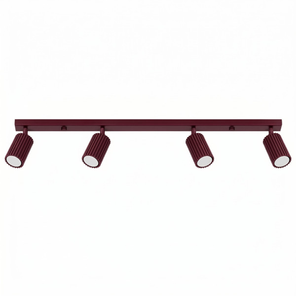 Plafon aluminiowy burgundowy 4-punktowy 81cm z serii KARBON SL.1924 - Sollux Lighting