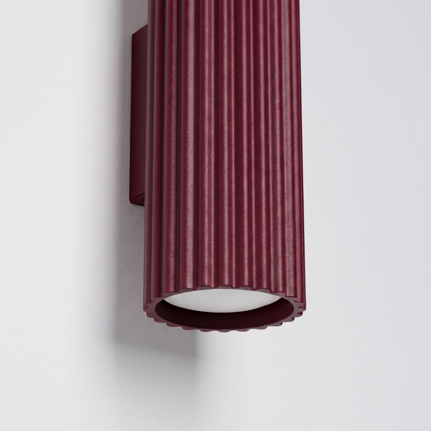 Kinkiet aluminiowy burgundowy 2-punktowy 20cm z serii KARBON SL.1926 - Sollux Lighting - obrazek 4