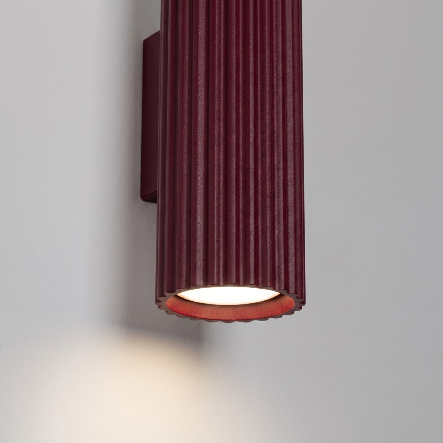 Kinkiet aluminiowy burgundowy 2-punktowy 20cm z serii KARBON SL.1926 - Sollux Lighting - obrazek 5