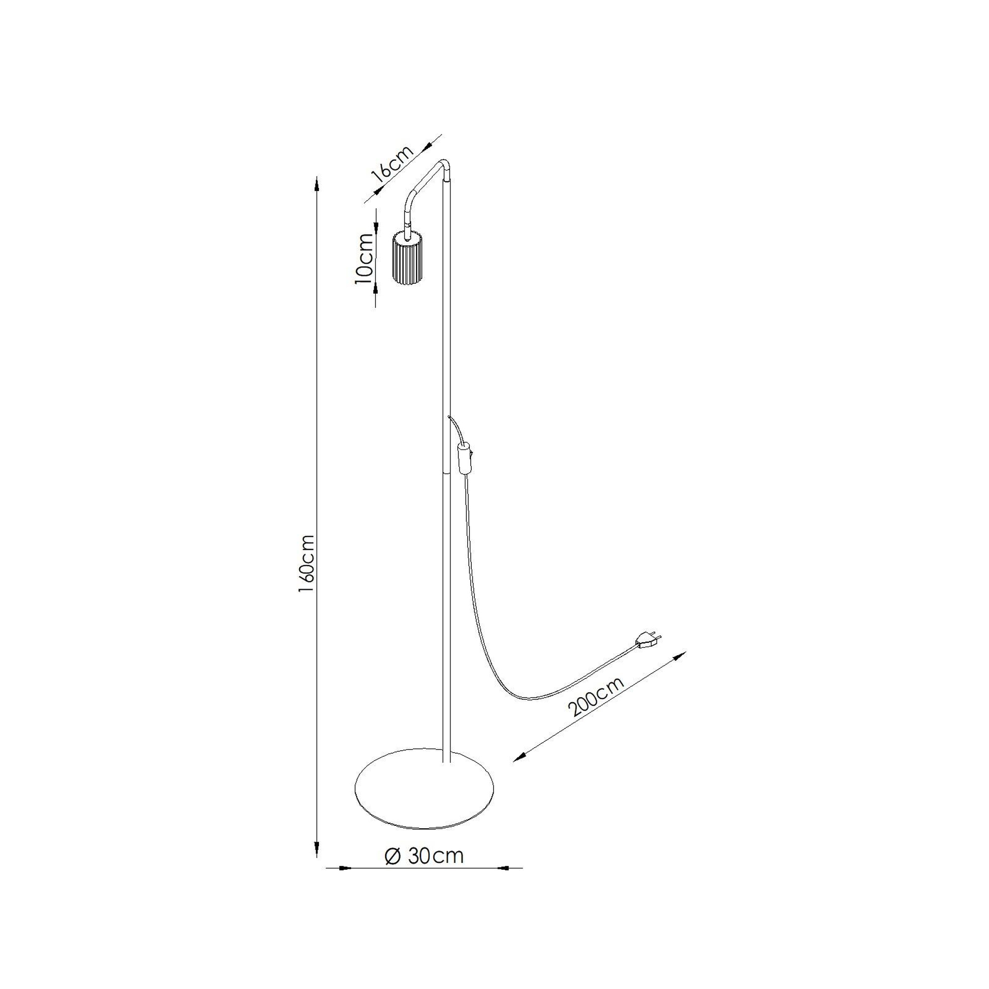 Lampa podłogowa aluminiowa czarna 160cm z serii KARBON SL.2015 - Sollux Lighting - obrazek 9