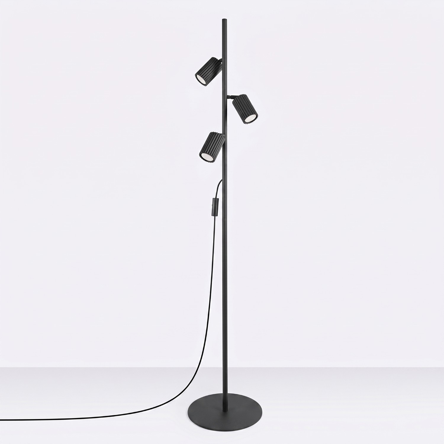 Lampa podłogowa aluminiowa czarna 3-punktowa KARBON 3 z serii KARBON SL.2016 - Sollux Lighting - obrazek 2