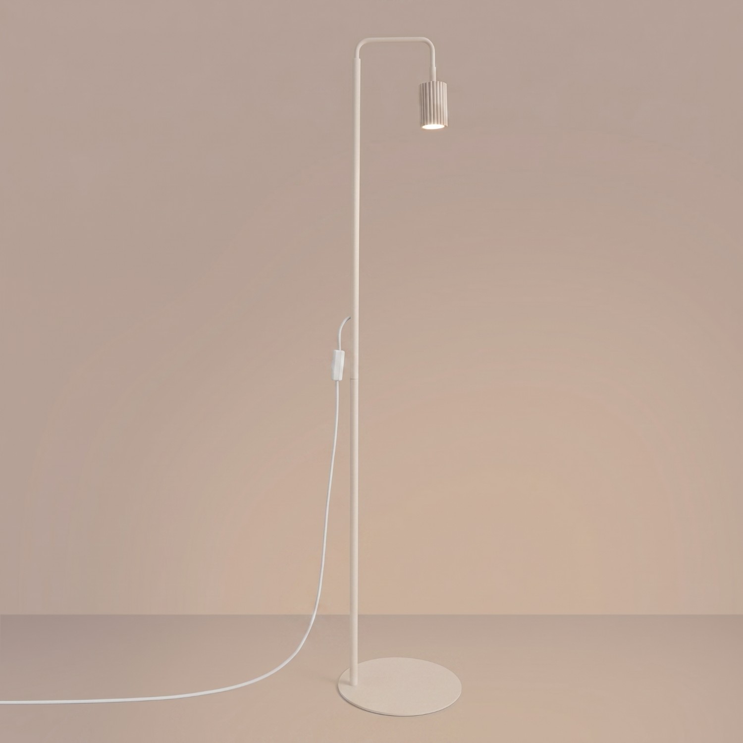 Lampa podłogowa aluminiowa beżowa 160cm z serii KARBON SL.2017 - Sollux Lighting - obrazek 3