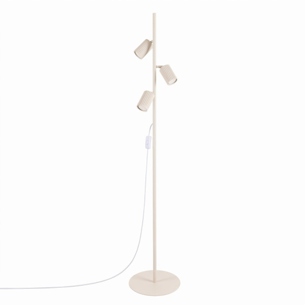 Lampa podłogowa aluminiowa beżowa 3-punktowa KARBON 3 SL.2018 - Sollux Lighting
