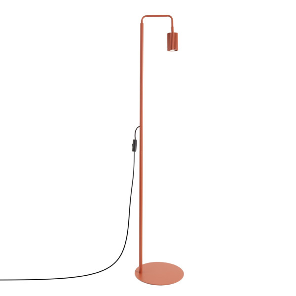 Lampa podłogowa aluminiowa ochra czerwona 118cm z serii KARBON SL.2023 - Sollux Lighting