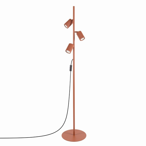 Lampa podłogowa aluminiowa czerwona 3-punktowa KARBON 3 z serii KARBON SL.2024 - Sollux Lighting