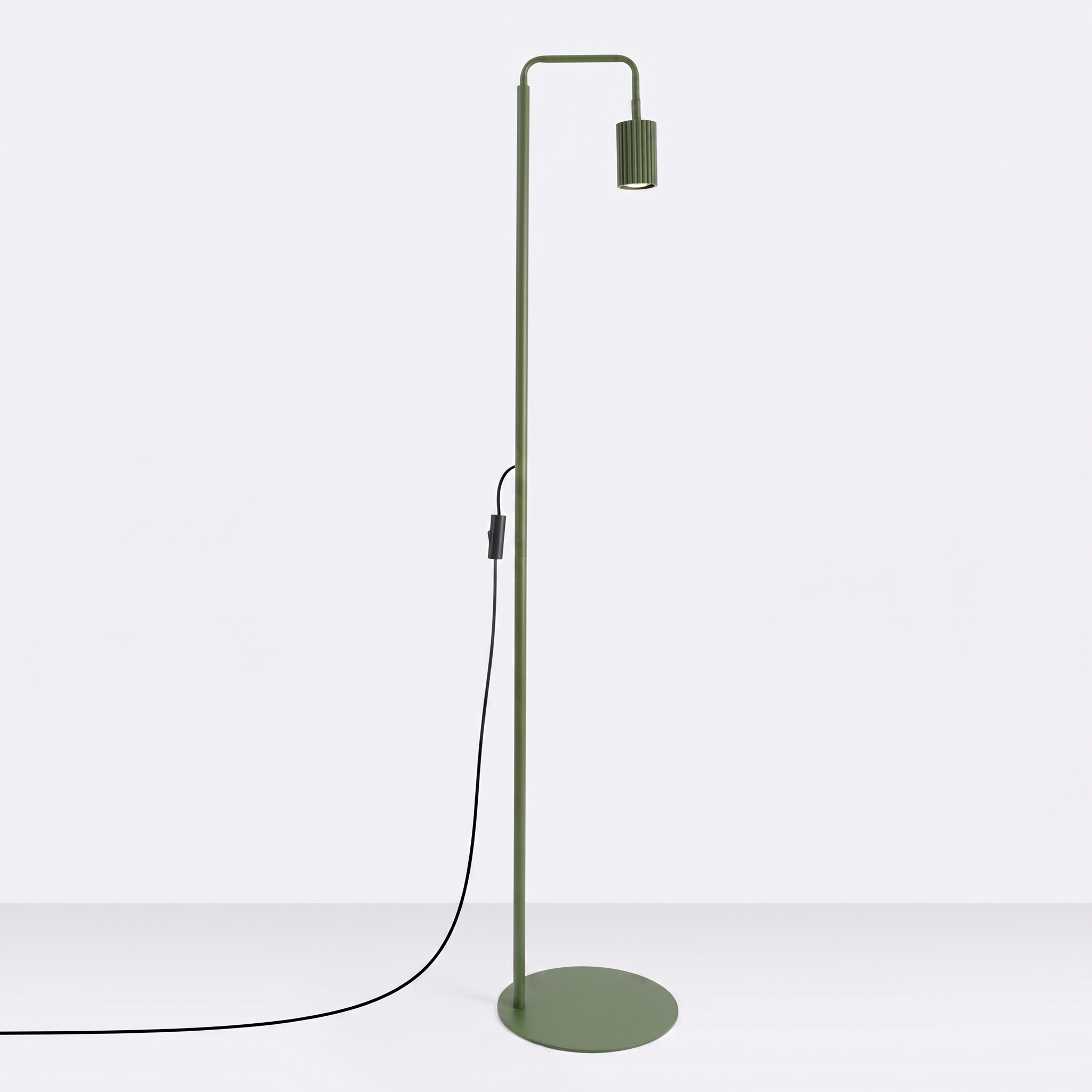 Lampa podłogowa aluminiowa zielona oliwka 160cm KARBON 1 SL.2025 - Sollux Lighting - obrazek 2