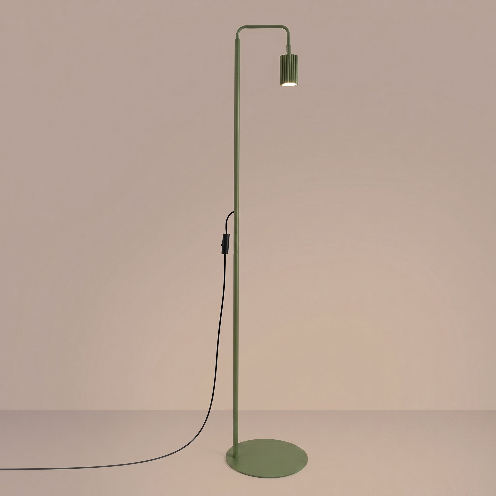 Lampa podłogowa aluminiowa zielona oliwka 160cm KARBON 1 SL.2025 - Sollux Lighting - obrazek 3