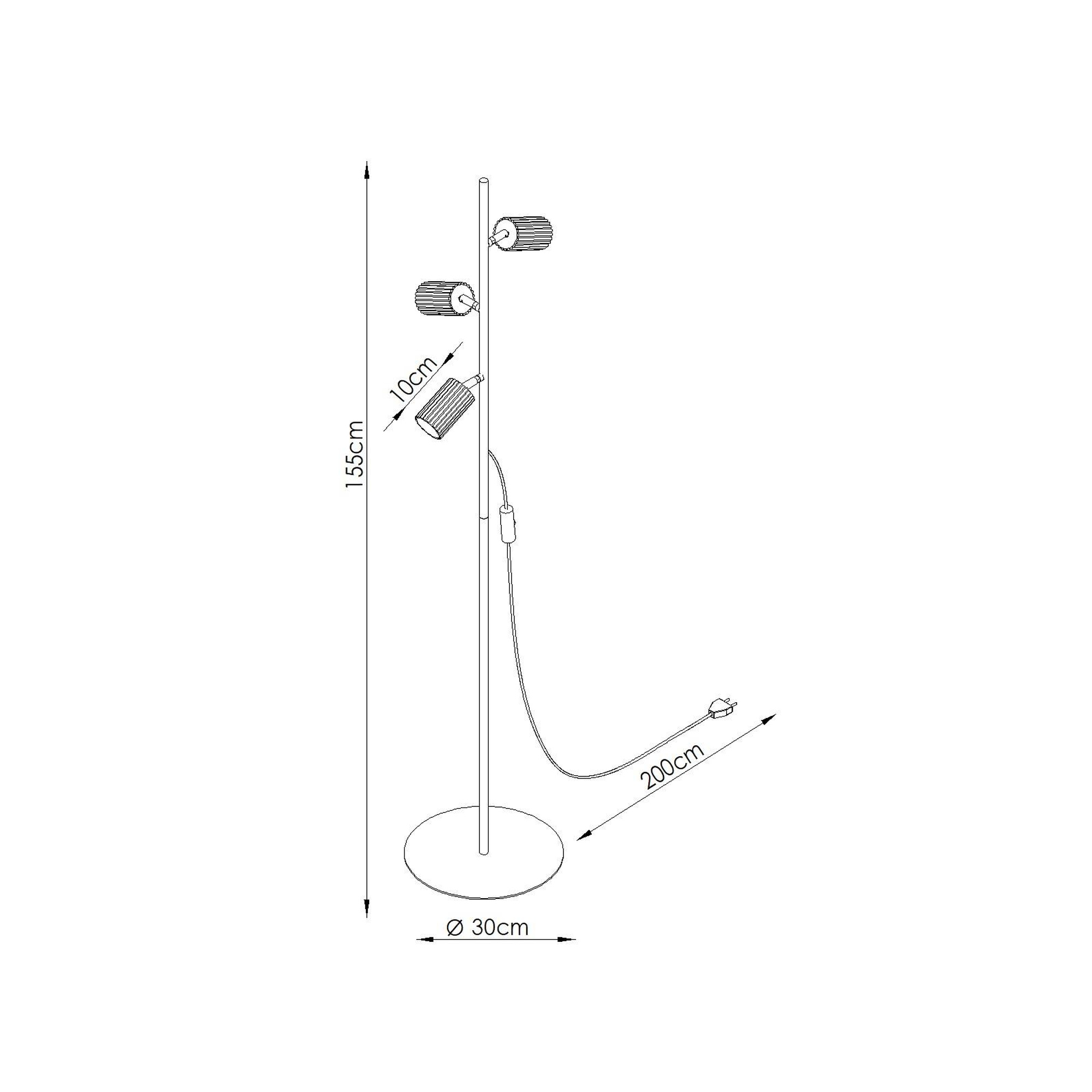 Lampa podłogowa aluminiowa oliwkowa 3-punktowa KARBON 3 SL.2026 - Sollux Lighting - obrazek 9