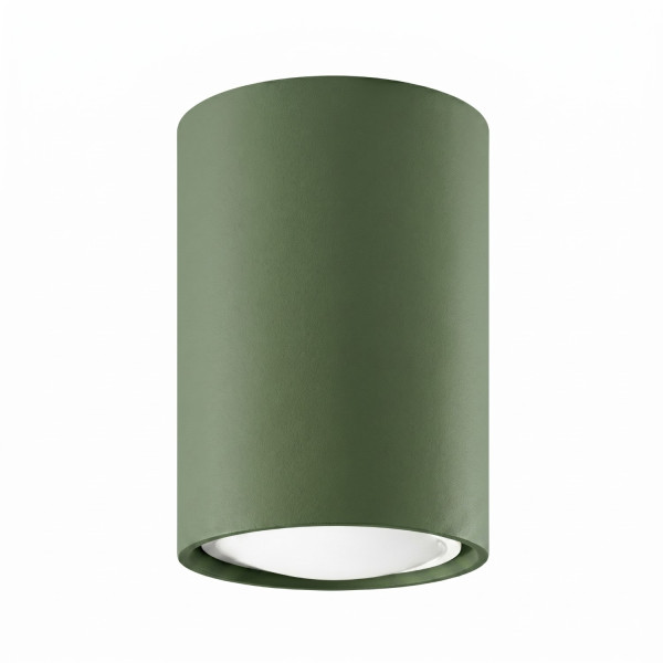 Plafon stalowy zielony oliwkowy 10cm LAGOS 10 z serii LAGOS SL.2071 - Sollux Lighting