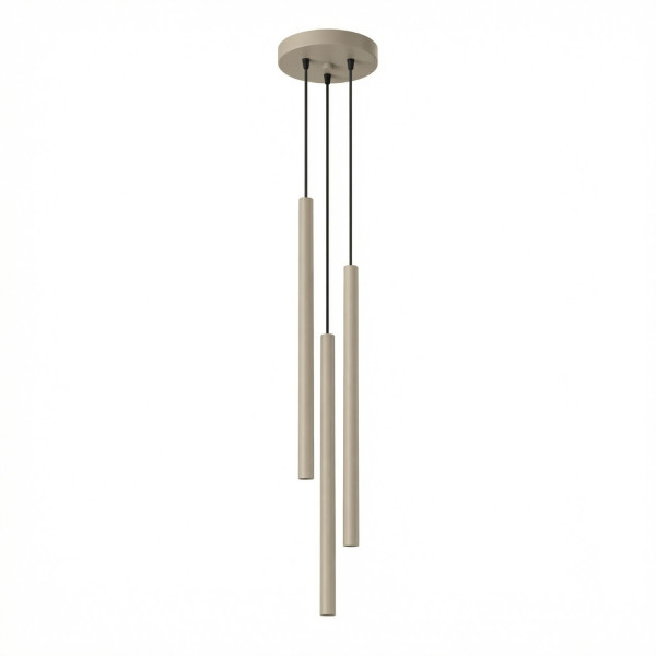 Lampa wisząca stalowa taupe 3-punktowa z serii PASTELO SL.2119 - Sollux Lighting