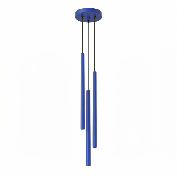 Lampa wisząca stalowa kulista 3-punktowa ultramaryna z serii PASTELO SL.2127 - Sollux Lighting