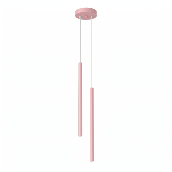 Lampa wisząca stalowa różowa 2-punktowa PASTELO 2 z serii PASTELO SL.2130 - Sollux Lighting