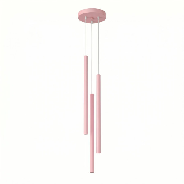 Lampa wisząca stalowa różowa 3-punktowa z serii PASTELO SL.2131 - Sollux Lighting