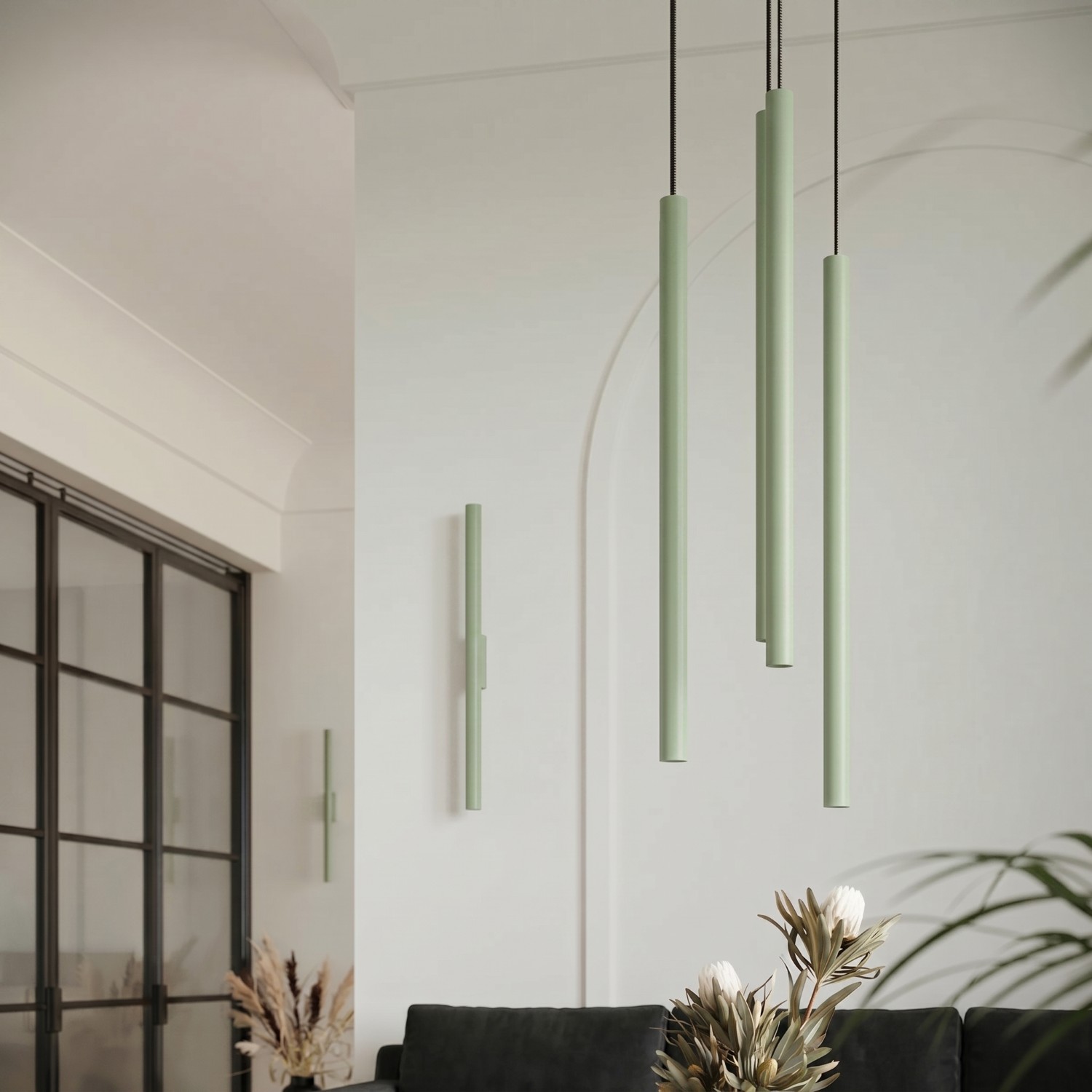 Kinkiet stalowy szałwiowy 2-punktowy pionowy z serii PASTELO SL.2136 - Sollux Lighting - obrazek 9