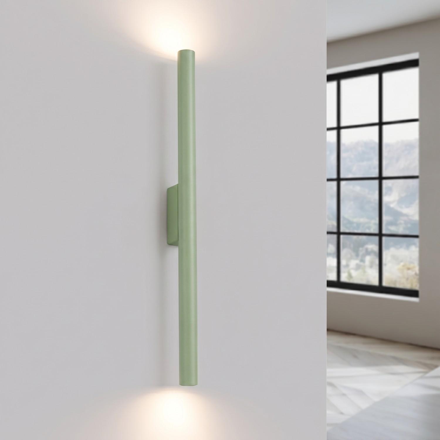 Kinkiet stalowy szałwiowy 2-punktowy pionowy z serii PASTELO SL.2136 - Sollux Lighting - obrazek 3