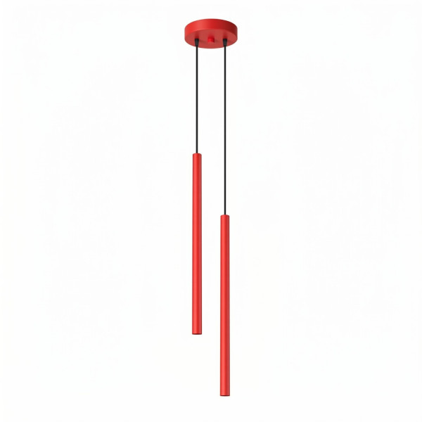 Lampa wisząca stalowa czerwona 2-punktowa PASTELO 2 z serii PASTELO SL.2142 - Sollux Lighting