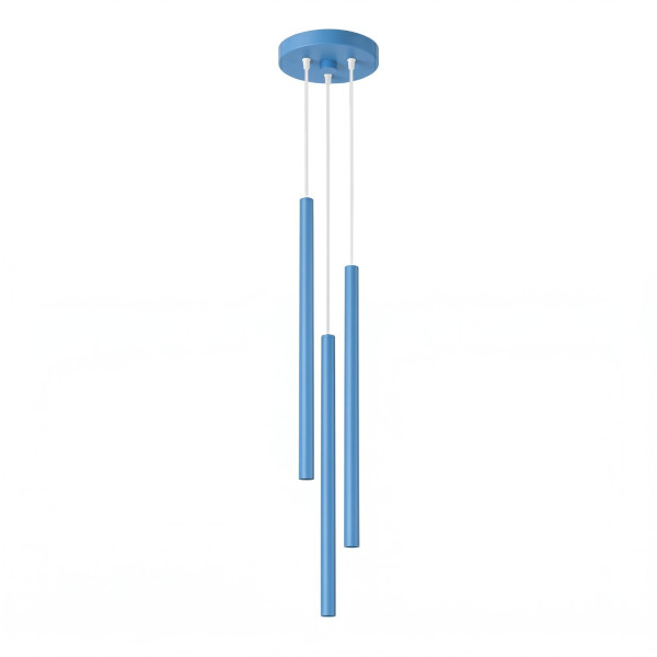 Lampa wisząca stalowa błękitna 3-punktowa PASTELO 3P SL.2151 - Sollux Lighting