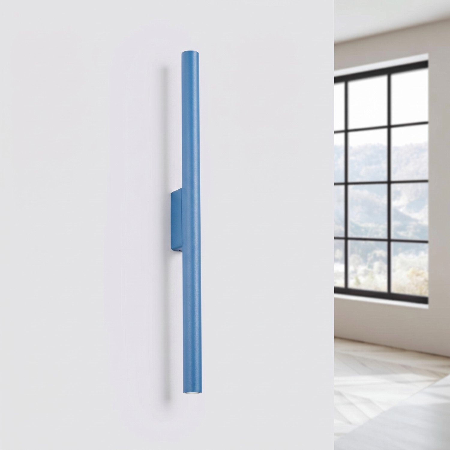 Kinkiet stalowy błękitny 2-punktowy 50cm z serii PASTELO SL.2152 - Sollux Lighting - obrazek 2