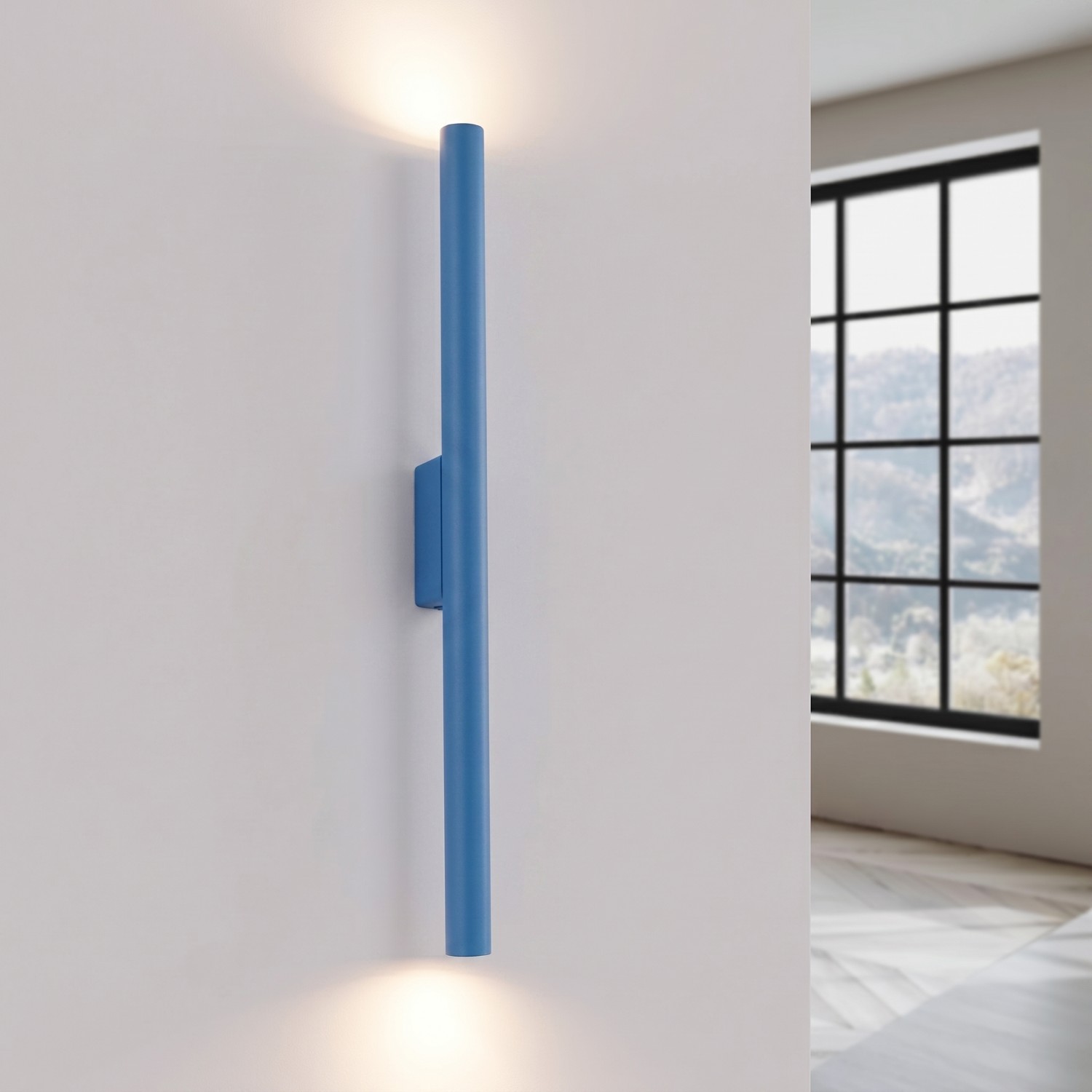 Kinkiet stalowy błękitny 2-punktowy 50cm z serii PASTELO SL.2152 - Sollux Lighting - obrazek 3
