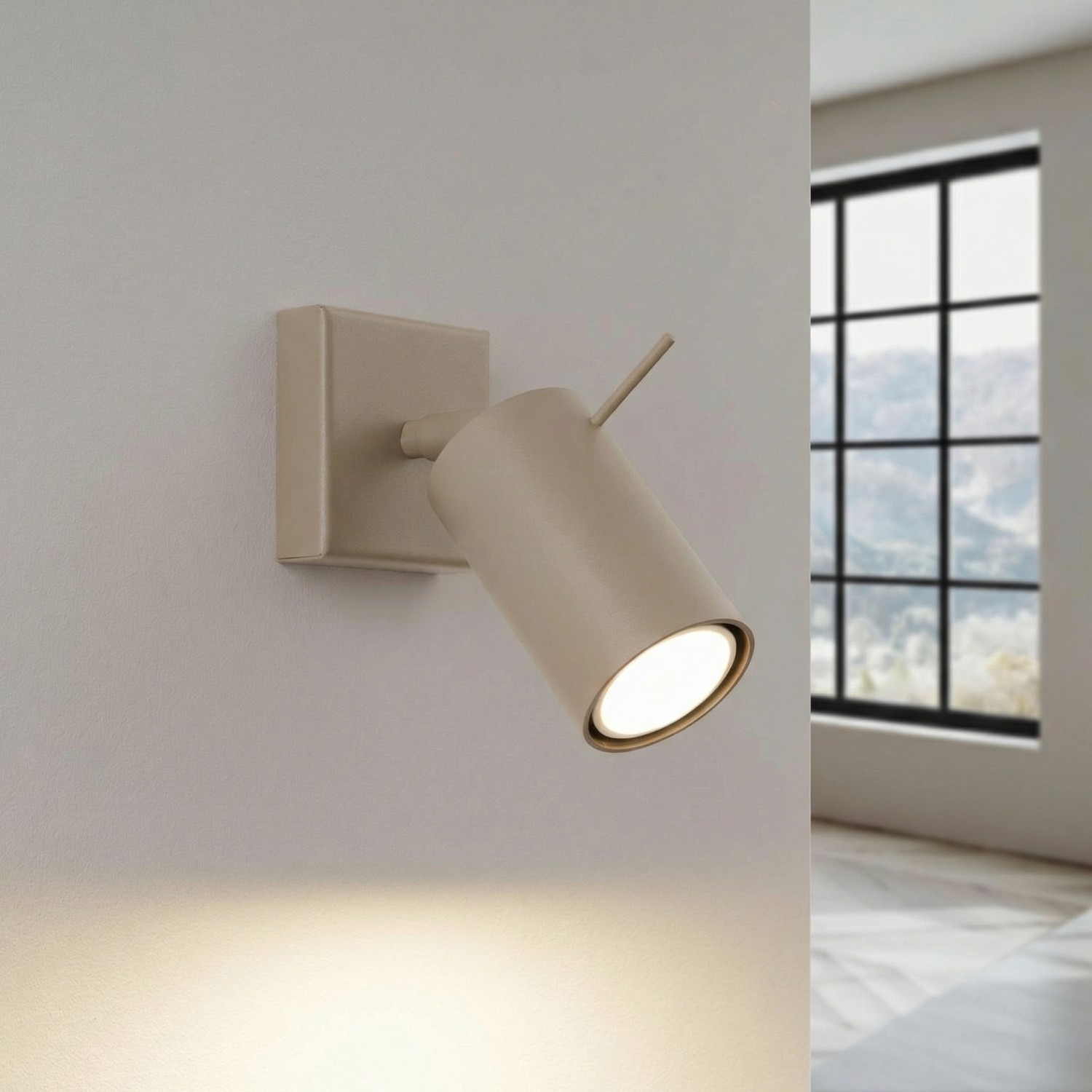 Kinkiet stalowy taupe prostokątny 16cm RING SL.2153 - Sollux Lighting - obrazek 3
