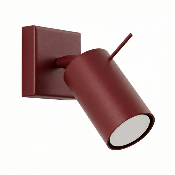 Kinkiet stalowy burgundowy regulowany 8cm RING SL.2159 - Sollux Lighting