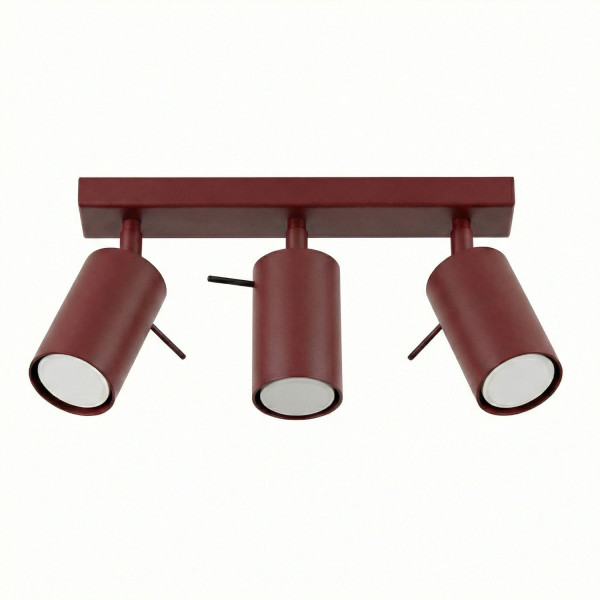 Plafon stalowy burgundowy 3-punktowy 45cm z serii RING SL.2161 - Sollux Lighting