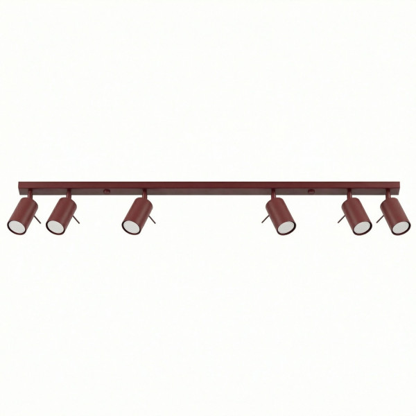Plafon stalowy podłużny burgundowy 6-punktowy RING SL.2164 - Sollux Lighting
