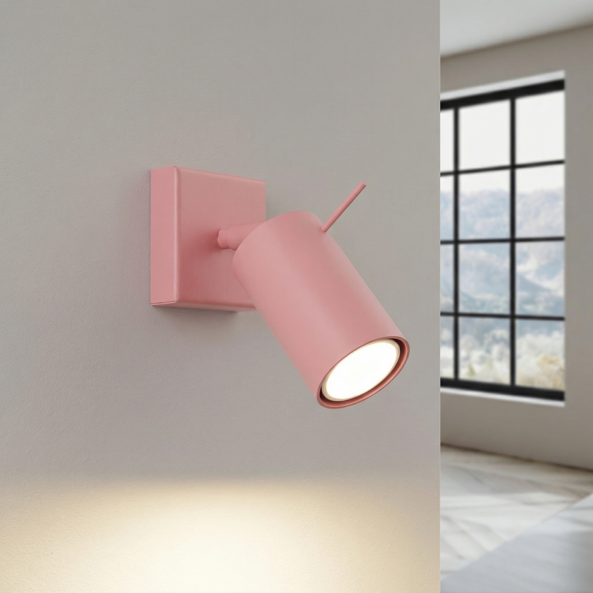 Kinkiet stalowy różowy 1-punktowy RING SL.2171 - Sollux Lighting - obrazek 3