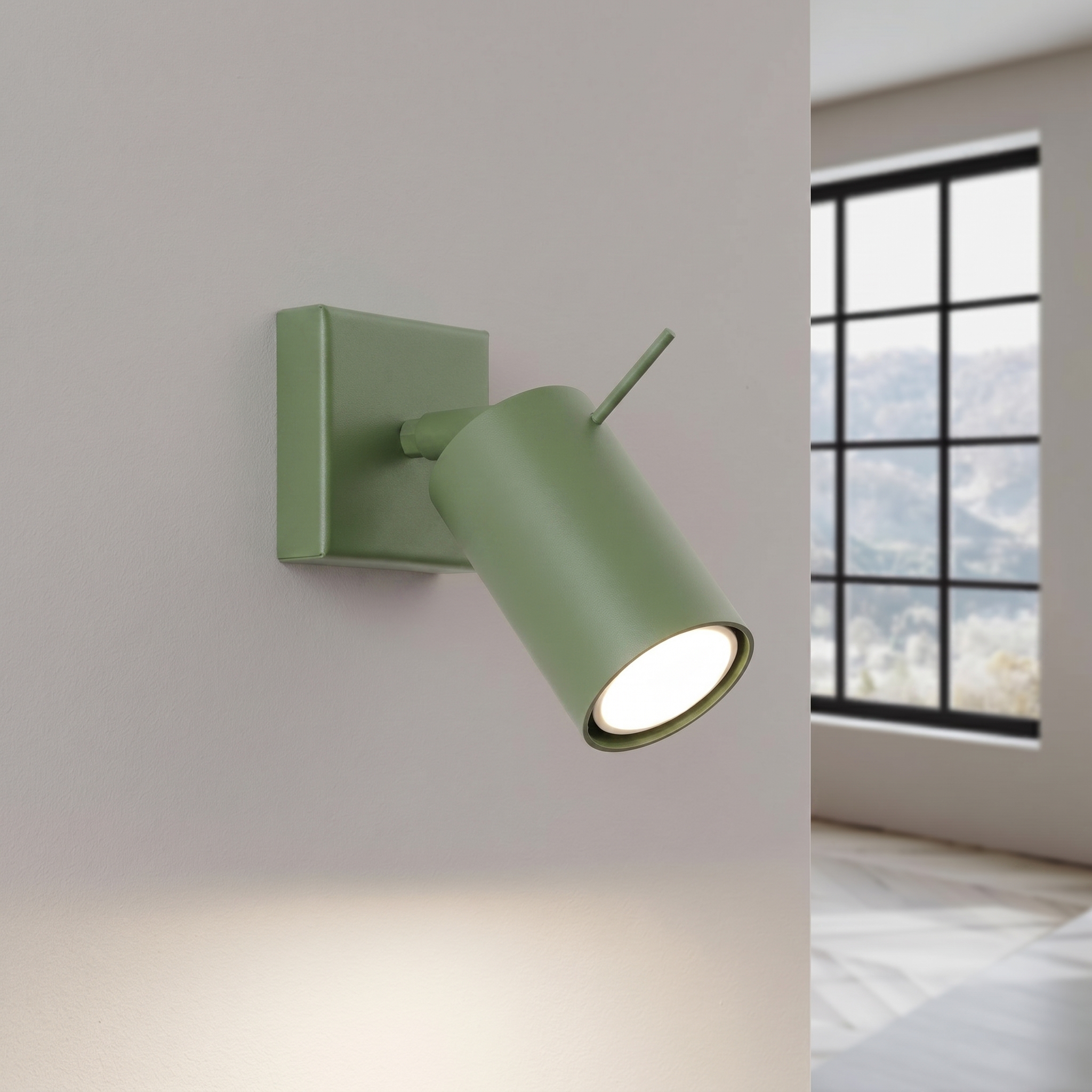 Kinkiet stalowy szałwiowy regulowany 16cm RING SL.2177 - Sollux Lighting - obrazek 3