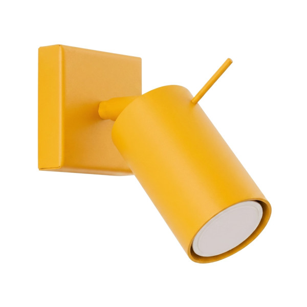 Kinkiet stalowy kulisty żółty 16cm z serii RING SL.2183 - Sollux Lighting