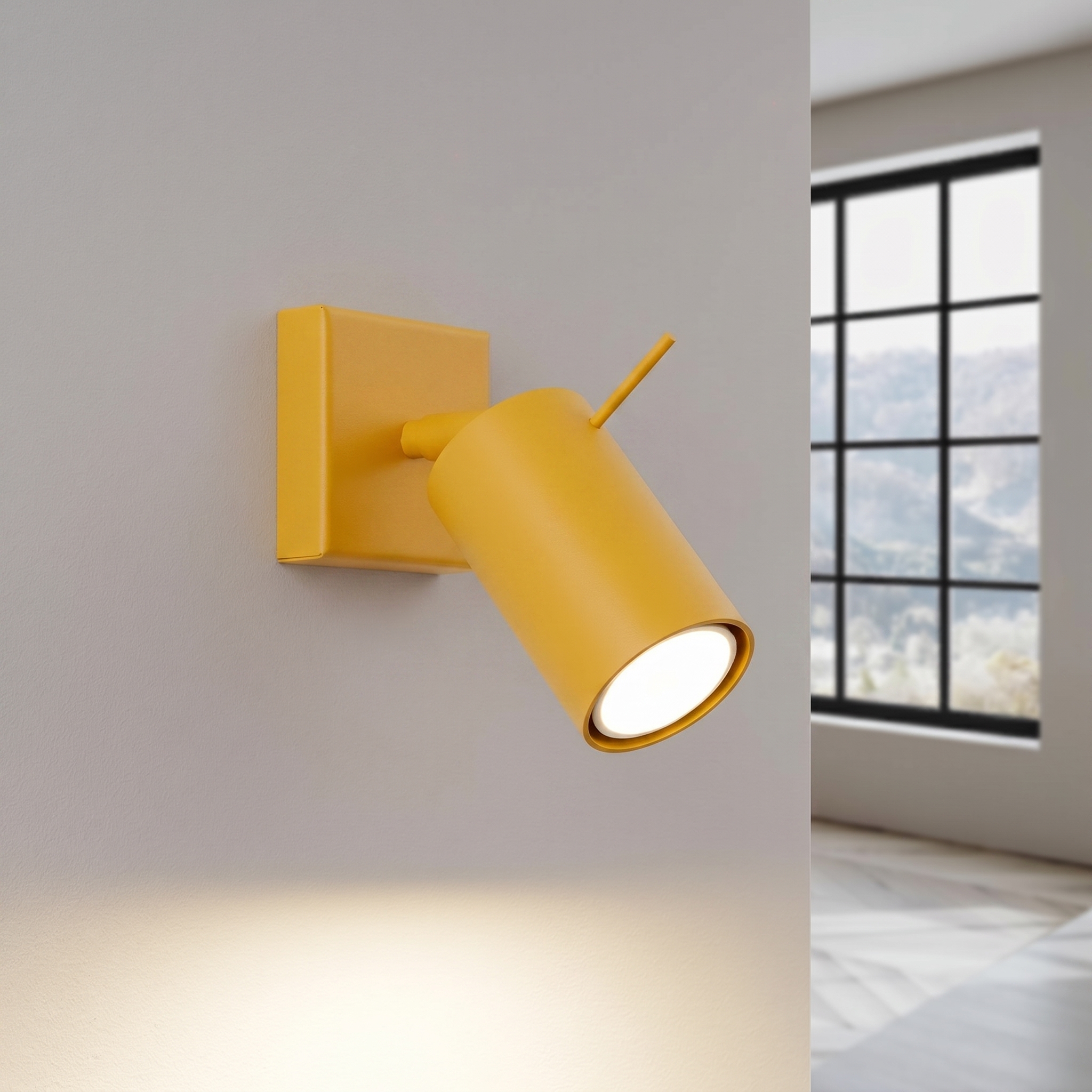 Kinkiet stalowy kulisty żółty 16cm z serii RING SL.2183 - Sollux Lighting - obrazek 3