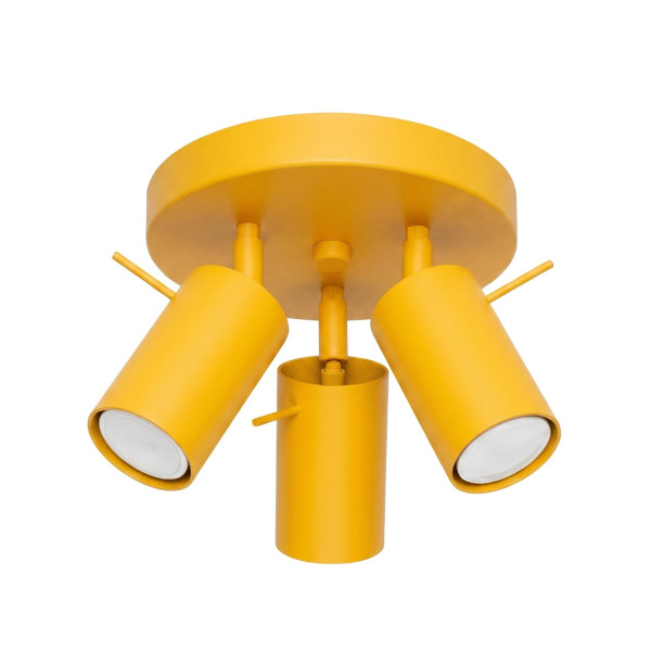 Plafon stalowy żółty 3-punktowy RING z serii RING SL.2186 - Sollux Lighting