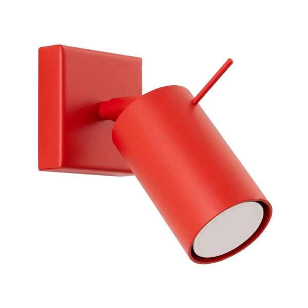 Kinkiet stalowy czerwony regulowany 16cm RING SL.2189 - Sollux Lighting