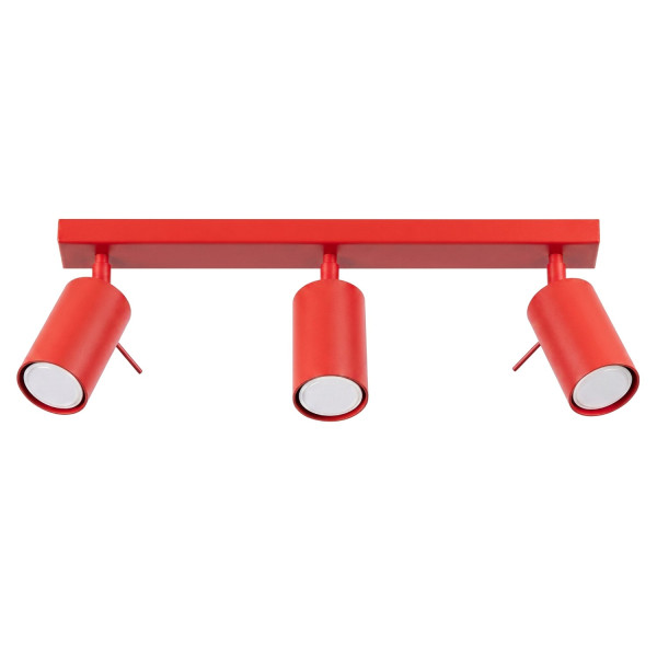 Plafon stalowy czerwony 3-punktowy 45cm z serii RING SL.2191 - Sollux Lighting
