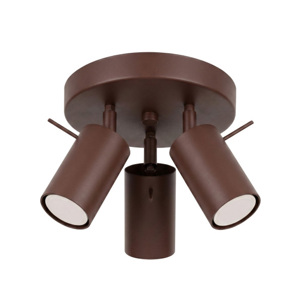 Plafon stalowy brązowy 3-punktowy regulowany RING 3P SL.2198 - Sollux Lighting