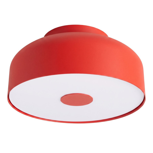 Plafon stalowy kwadratowy czerwony 30cm 4-punktowy OMIQ SL.2285 - Sollux Lighting