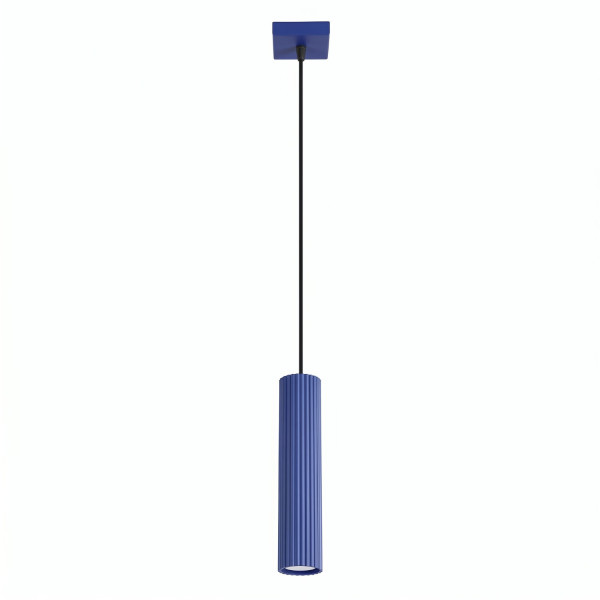 Lampa wisząca aluminiowa ultramaryna 1-punktowa KARBON 1 z serii KARBON SL.2311 - Sollux Lighting