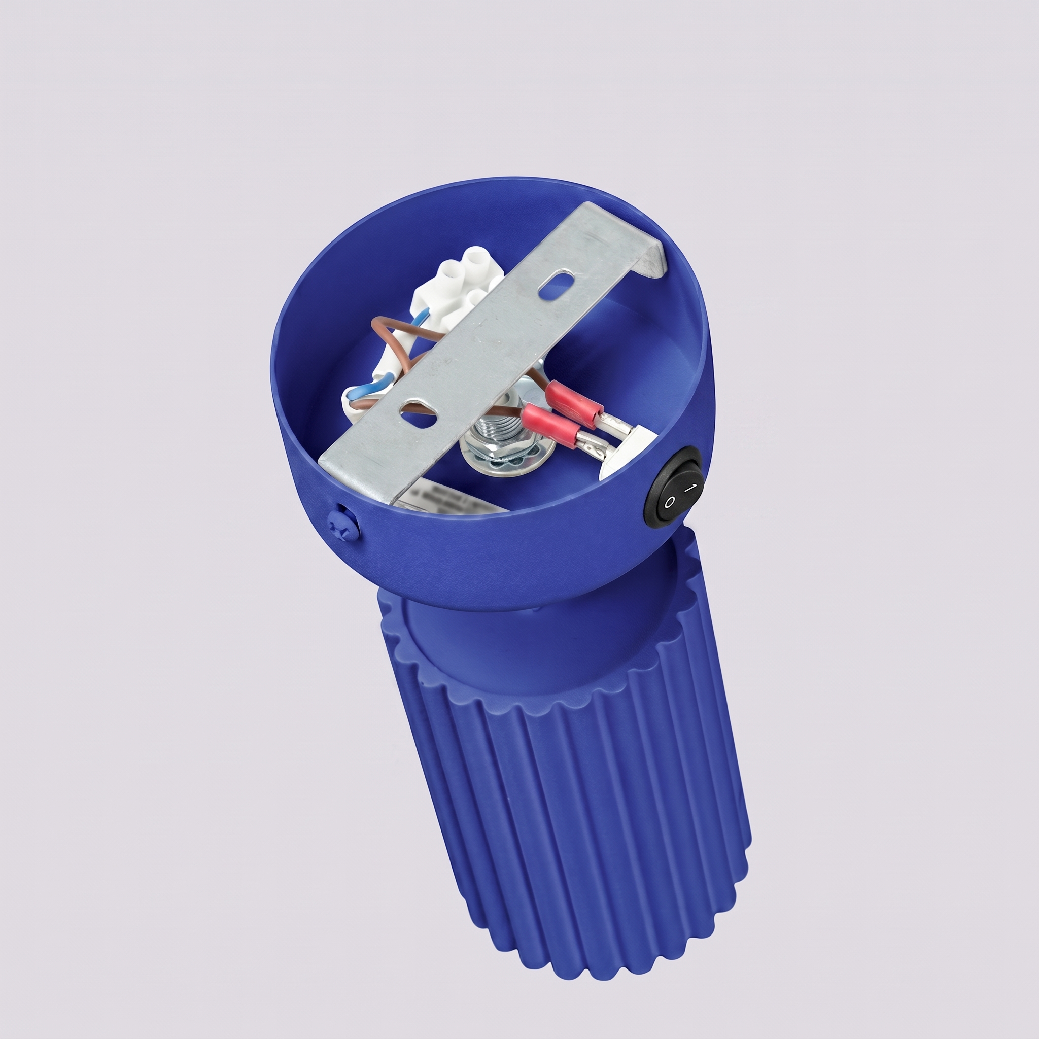 Kinkiet aluminiowy ultramaryna z włącznikiem KARBON SL.2319 - Sollux Lighting - obrazek 6
