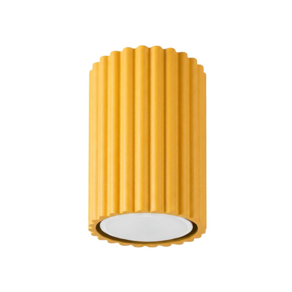 Plafon aluminiowy żółty kwadratowy 10cm KARBON 10 z serii KARBON SL.2329 - Sollux Lighting