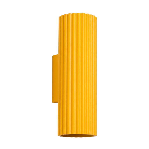 Kinkiet aluminiowy żółty 20cm 2-punktowy KARBON 20 SL.2345 - Sollux Lighting