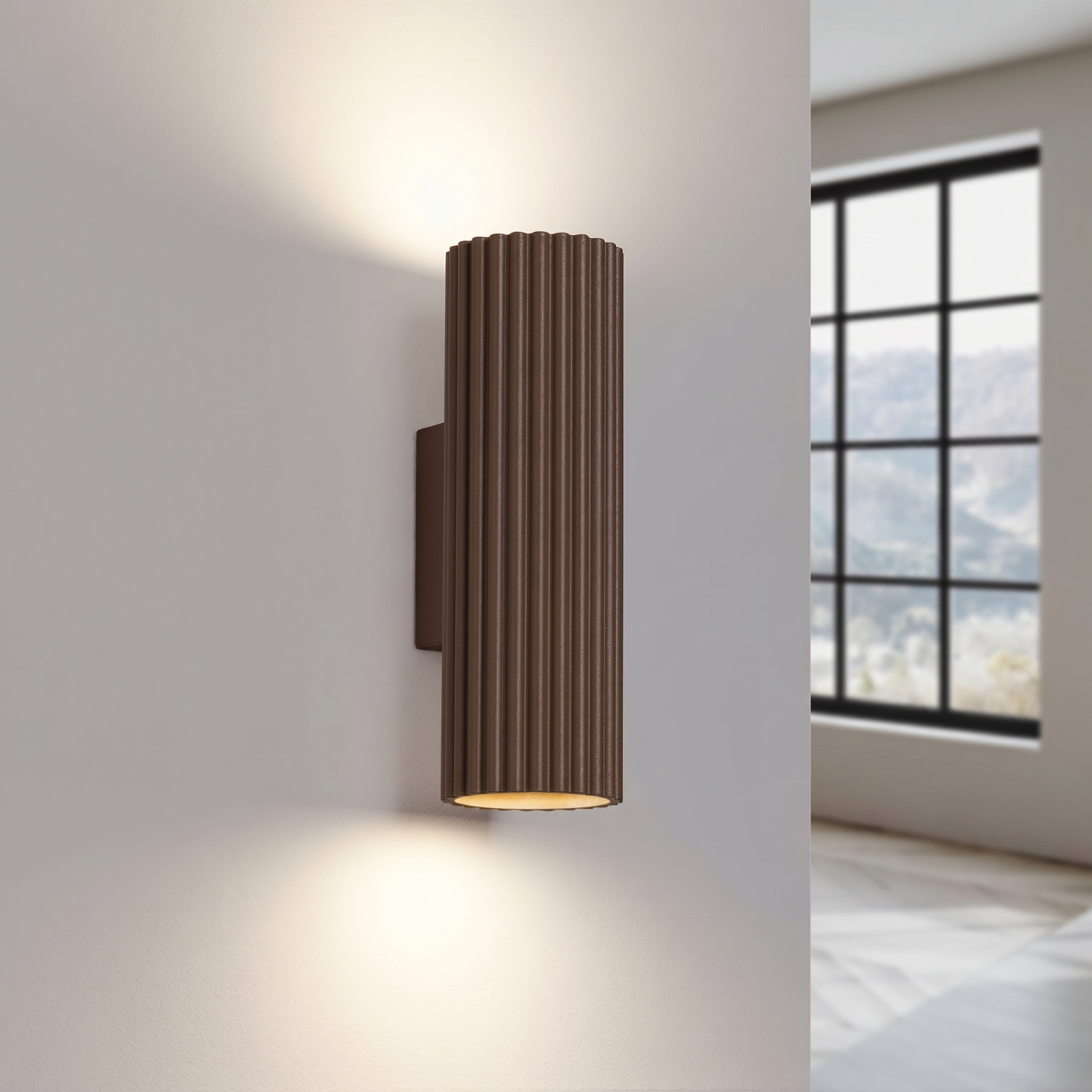 Kinkiet aluminiowy brązowy 20cm 2-punktowy KARBON 20 z serii KARBON SL.2347 - Sollux Lighting - obrazek 3