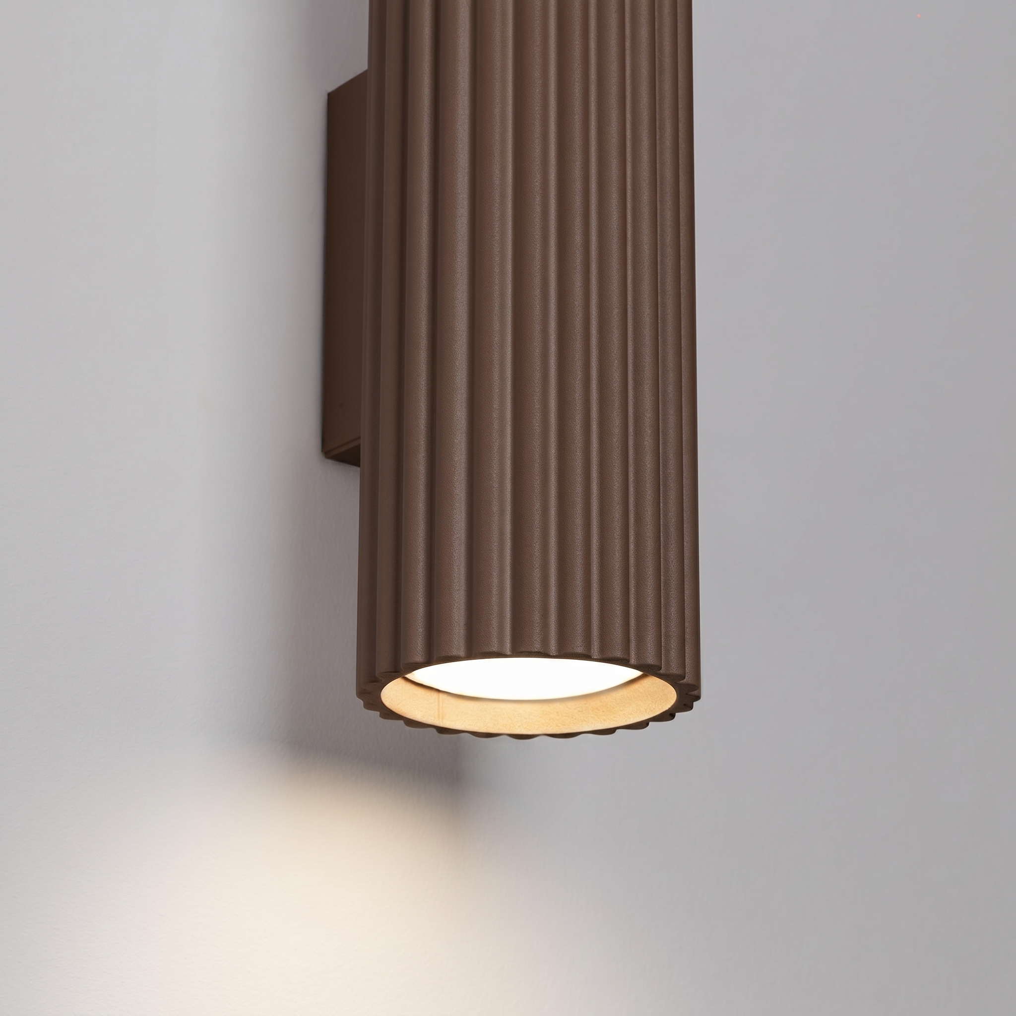 Kinkiet aluminiowy brązowy 20cm 2-punktowy KARBON 20 z serii KARBON SL.2347 - Sollux Lighting - obrazek 5