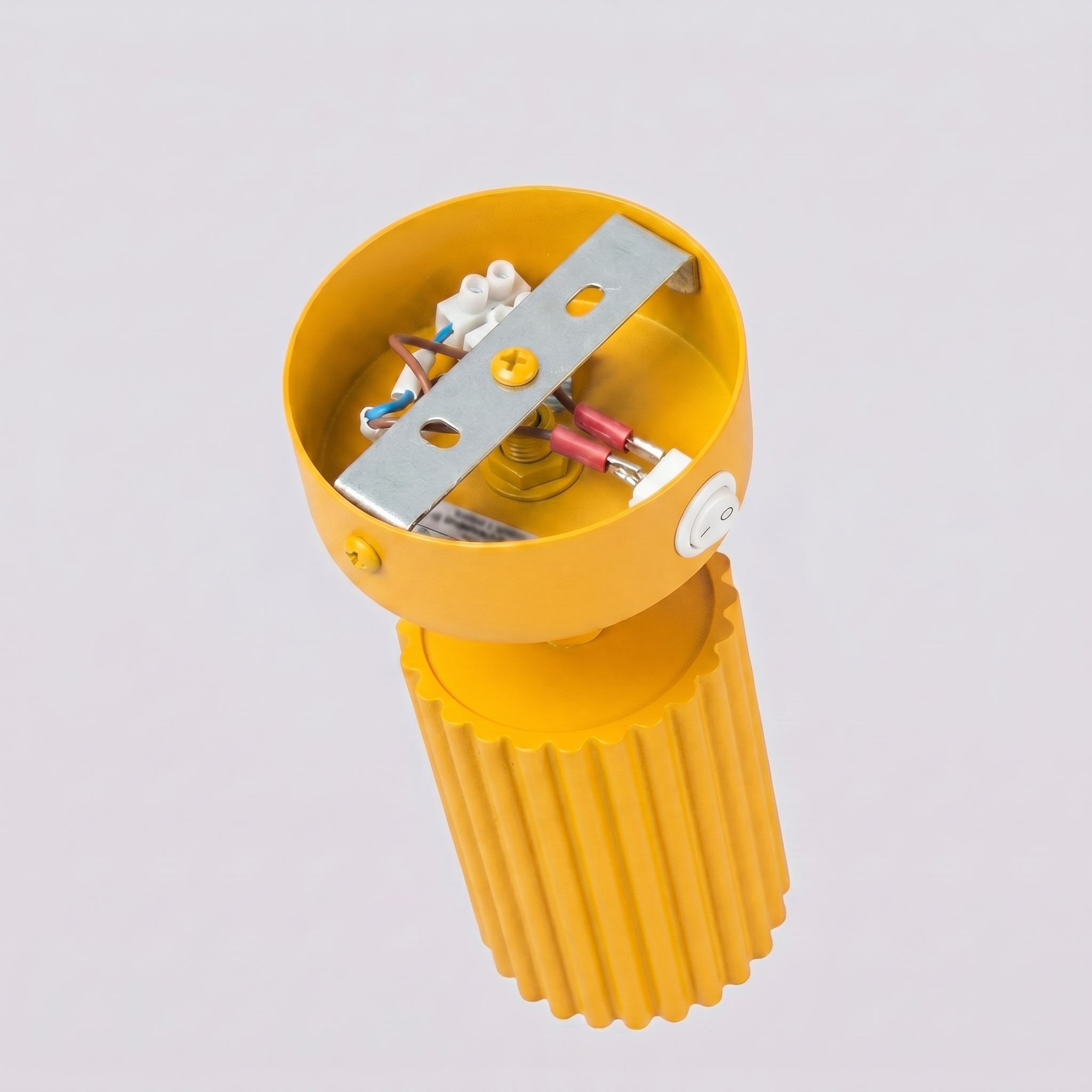 Kinkiet aluminiowy żółty z włącznikiem i regulacją kąta KARBON SL.2356 - Sollux Lighting - obrazek 4