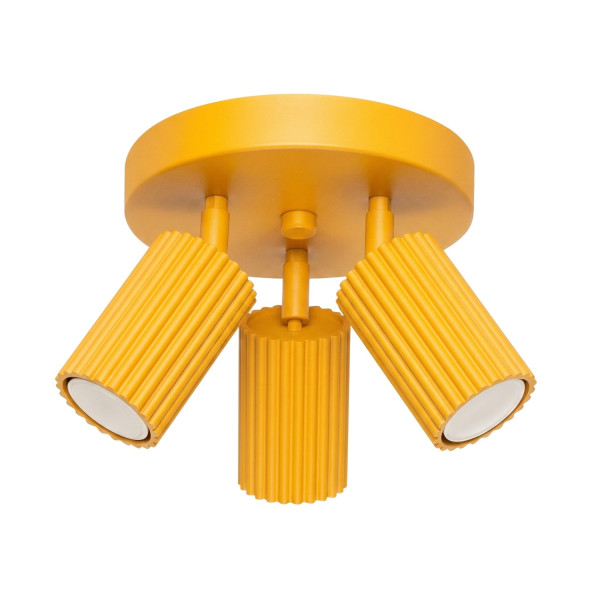 Plafon aluminiowy żółty 3-punktowy z serii KARBON SL.2360 - Sollux Lighting