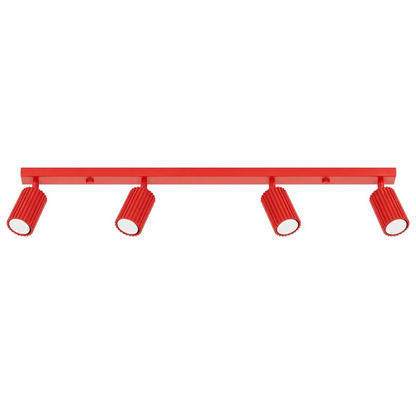 Plafon aluminiowy czerwony 4-punktowy 81cm z serii KARBON SL.2368 - Sollux Lighting