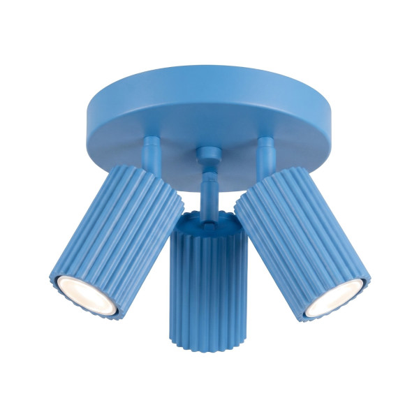 Plafon aluminiowy błękitny 3-punktowy KARBON 3P z serii KARBON SL.2381 - Sollux Lighting