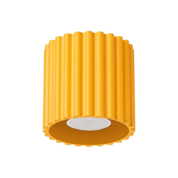 Plafon aluminiowy żółty kwadratowy 10cm AURA 1 z serii AURA SL.2413 - Sollux Lighting