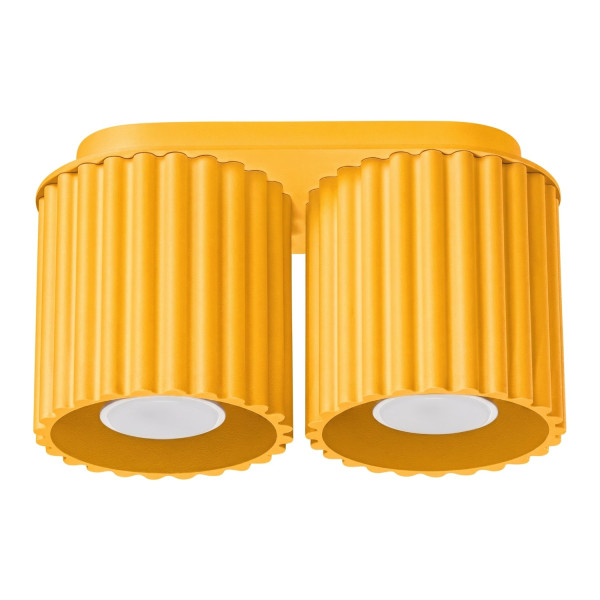 Plafon aluminiowy żółty 2-punktowy 21cm z serii AURA SL.2414 - Sollux Lighting