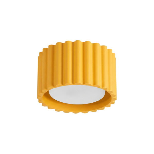 Plafon aluminiowy żółty kwadratowy 10cm AURA 1 z serii AURA SL.2416 - Sollux Lighting